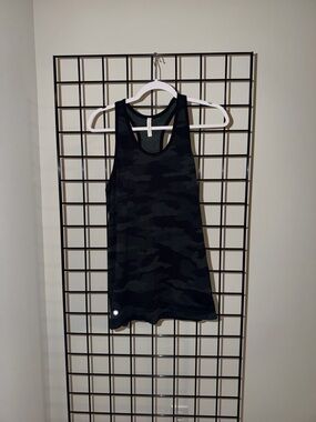 Athleta Black Charcoal Camo Racerback Tank
